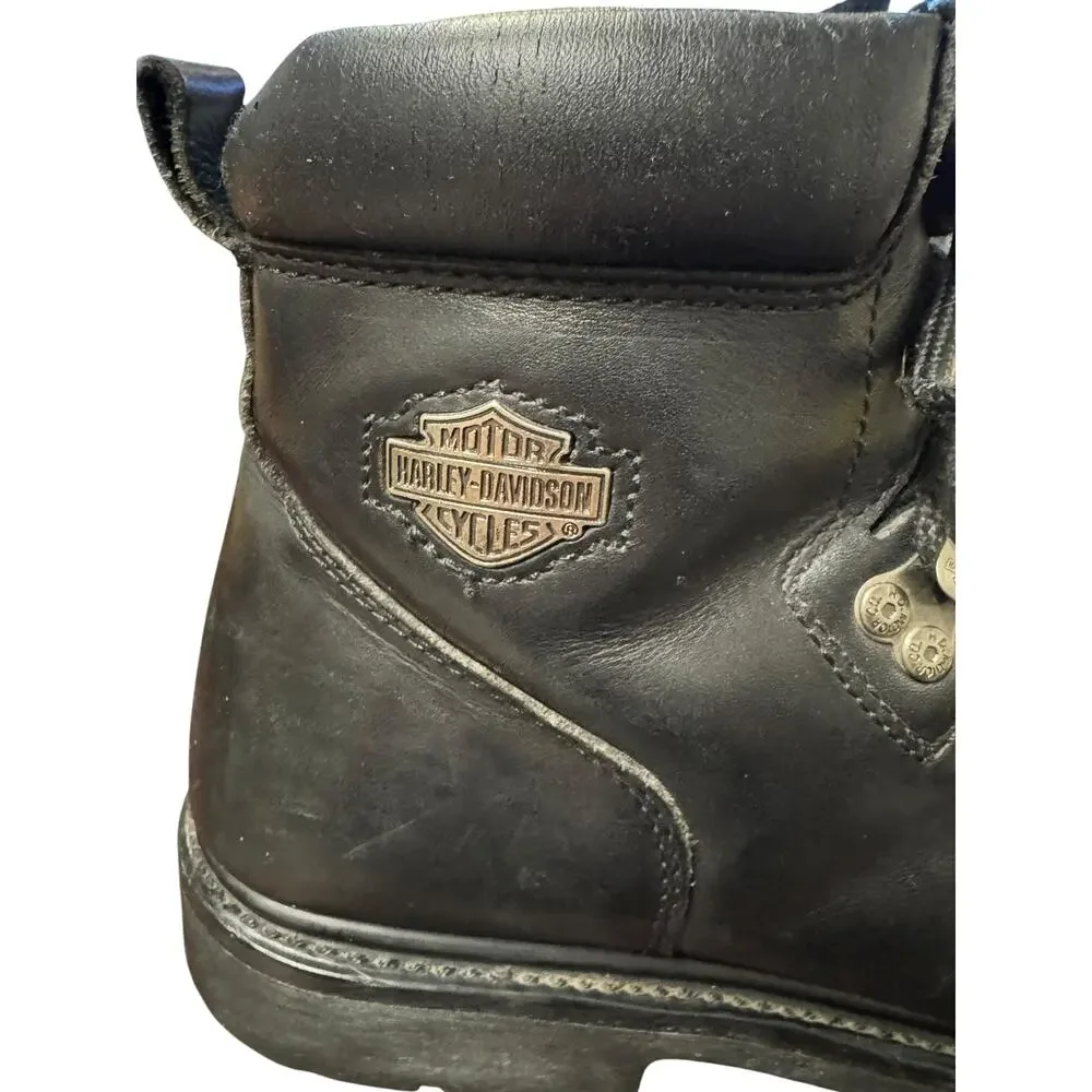Harley-Davidson Black Leather Motorcycle Boots Men’s 11 Stock 91570